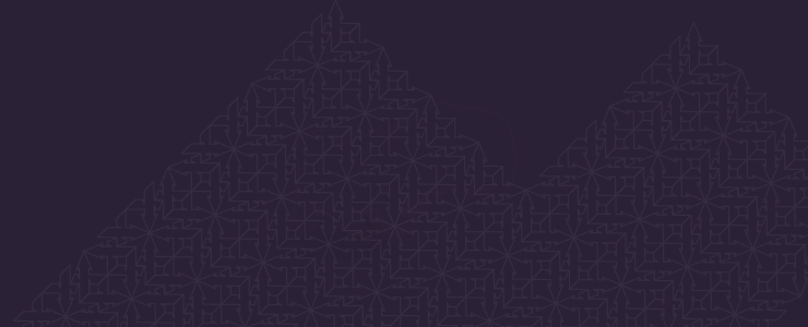 Um fundo roxo escuro com um desenho de montanha, representando a dinâmica da análise de negociação forex bull-bear.