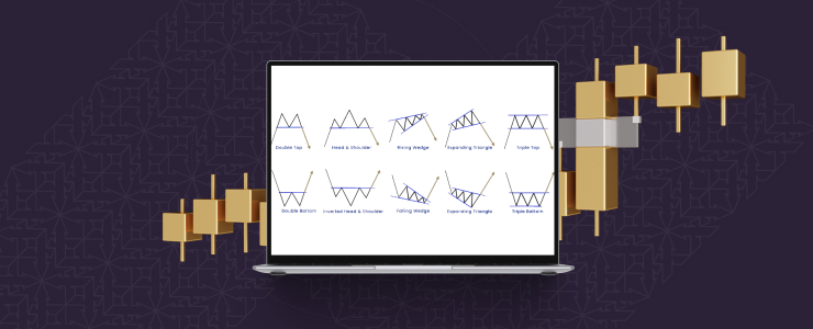 A laptop displaying a stock market chart, illustrating fluctuating chart patterns and trends for trading insights.