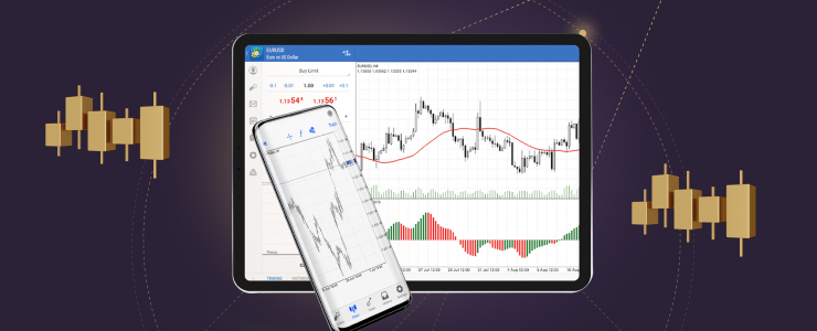 Forex trading tutorial image showing a trader engaged with trading platforms to generate income.