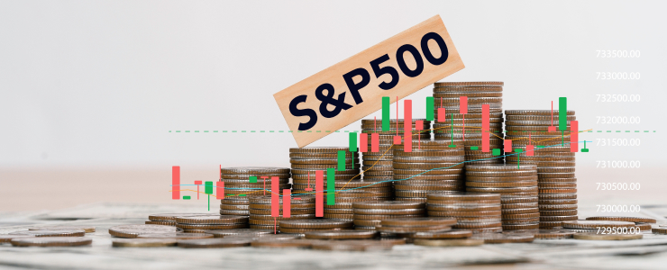 Visual guide S&P 500 on investing in stocks and shares, showcasing essential strategies, market trends, and investment tips.