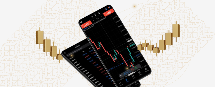 Mobile forex trading tutorial featuring a trader using a trading platform on a smartphone.